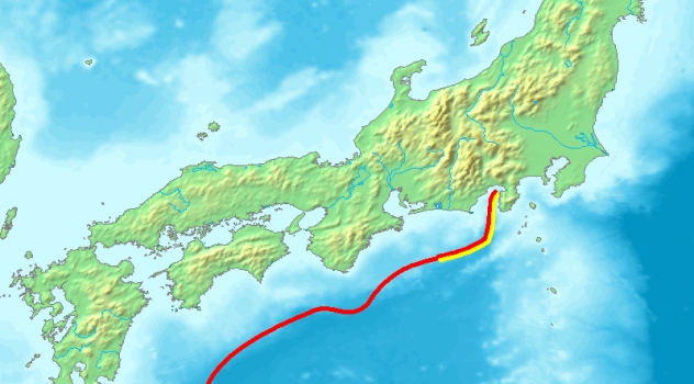 Il "Big One" per il Giappone corre sulla subduzione Tokai-Nankai